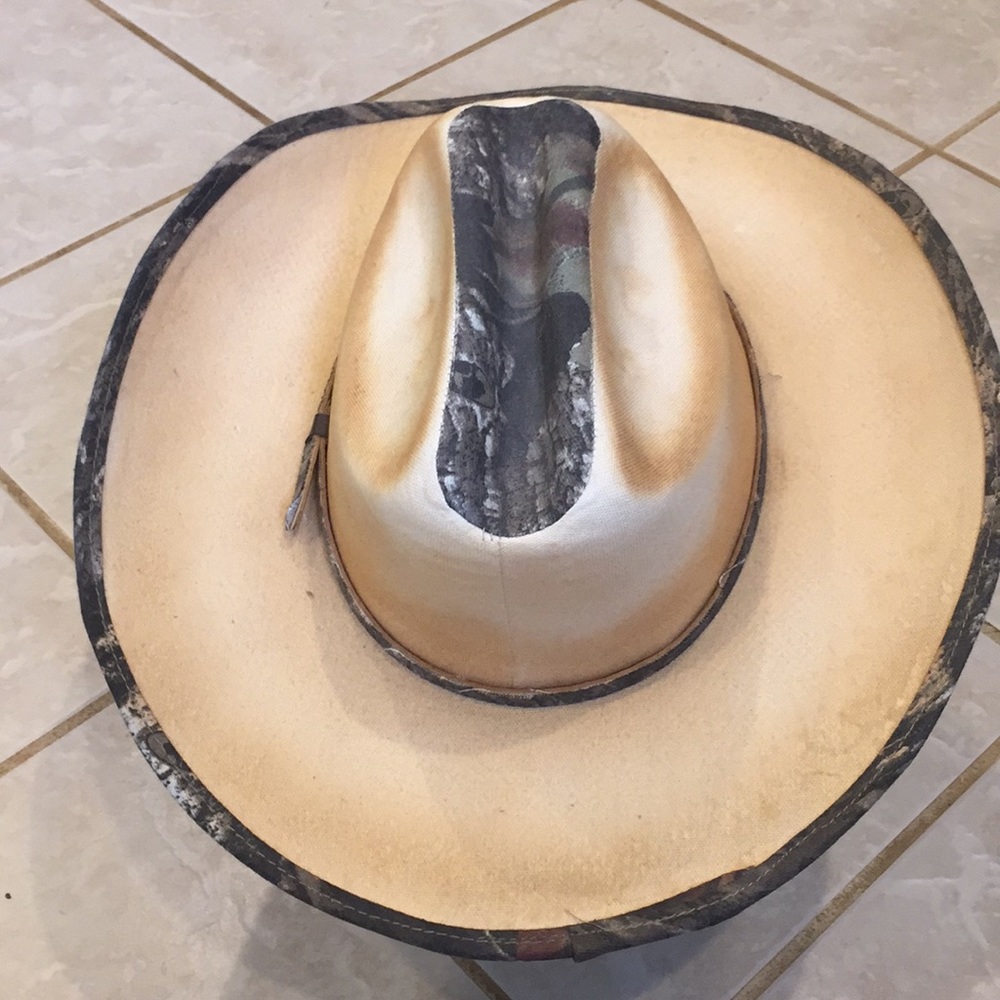 Cream Green color Double S brand Western Cowboy style Hat, in great condition - Picture 5 of 12